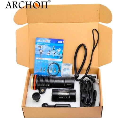 ARCHON WM16 DM10 diving video light max 2700 lumen COB LED 100 meter underwater spot light photography torch with battery pack