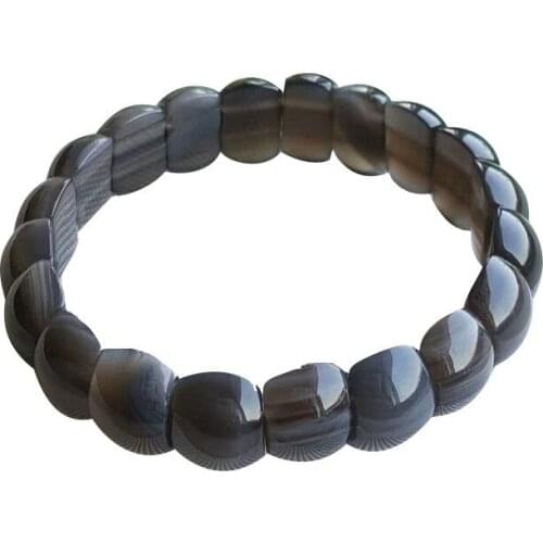 Wholesale Ice Obsidian Natural Stone Bracelet Energy Stone Hand Row Obsidian Couples Amulet Bracelets Stylish Simplicity Jewelry