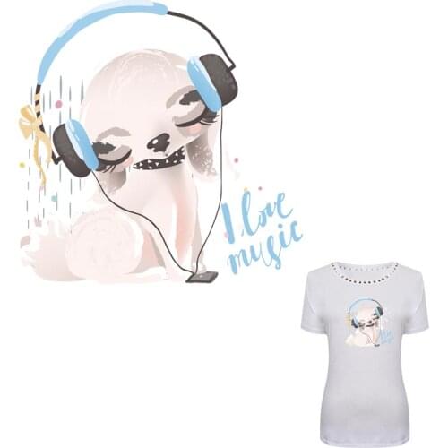 COSBILL Iron On Heat Transfer Stickers Cute Dog Patches For Clothing Washable Watercolor Heat Transfers Appliqued Y-105