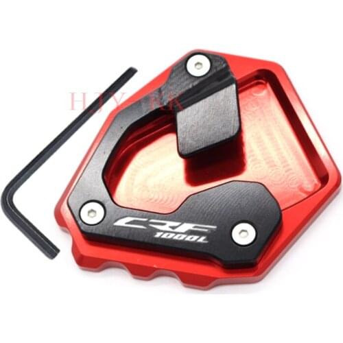 CRF1000L 2016 2017 Kickstand Kick Stank Extension Foot Plate Pad Motorcycle CNC Side Stand For Honda Africa Twin CRF 1000L