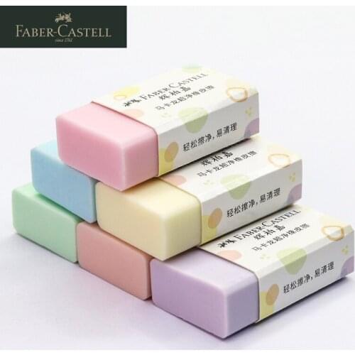 FABER CASTELL Macaron Color Ultra/Super Clean Eraser/Rubber Exam Special Study Stationery Eraser Soft Less Crumb Erasers 187038