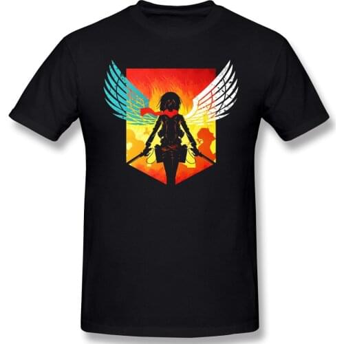 Man Attack In Titans Cape Mikasa Armin,Erwin,Colossal Titan,Eren Jaeger Everyday Novelty T-shirts
