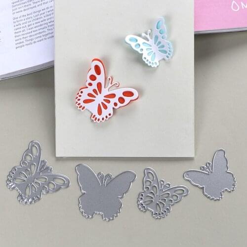 DUOFEN METAL CUTTING DIES solid outline and detailed die-cuts 3D butterflies set stencil DIY Scrapbook Paper Album 2019 new