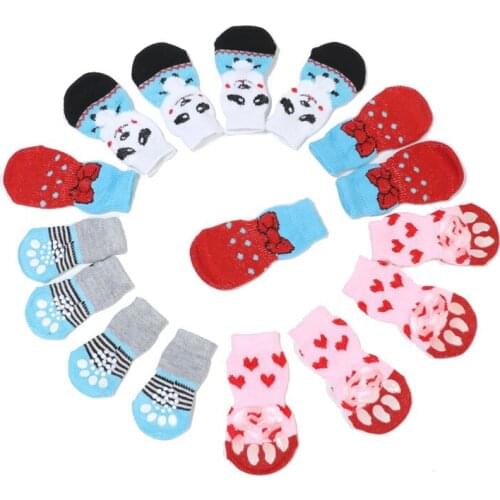 Anti-Slip Dog Cat Socks Non-Skid Indoor Shoes for Puppy small Pet Dogs cats