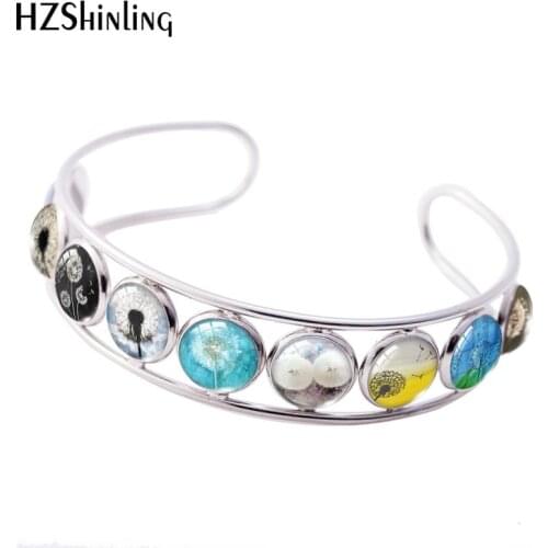 2019 New Dandelion Adjustable Bracelets Wishes Whimsy Bracelet Class Dome Cabochon Hand Craft Jewelry