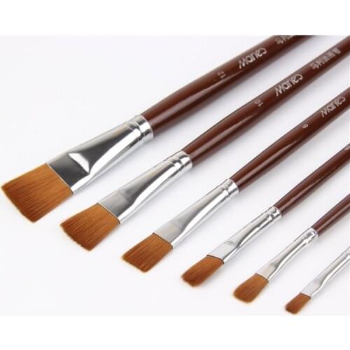 Factory direct sales brown nylon oil painting brush acrylic painting brush art painting supplies brush oil painting brush art