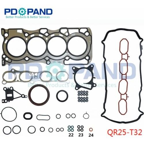 QR25 QR25DE Engine Full Repair Gasket Set/Kit A0101-3TS0A for Nissan X-TRAIL T32 2.5 2488cc