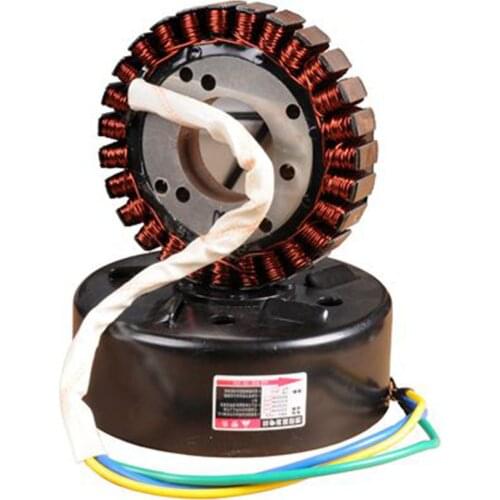 Electric vehicle range extender gasoline generator stator, rotor, pure copper 27-pole coil, 48v60V72V, 3KW4KW5KW
