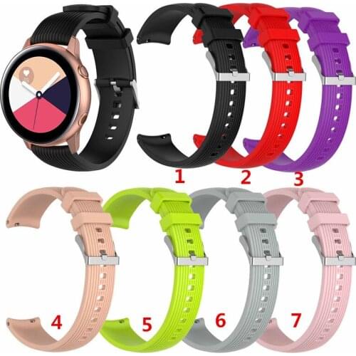 For Galaxy Watch active 20mm silicone band for Samsung Galaxy Watch 42mm watches strap Replacement 20mm Bracelet smart wristband