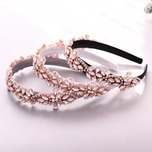 Women Lady Elastic Fashion Metal Rhinestone Head Chain Jewelry Headband Hairband Hair Band Accessories