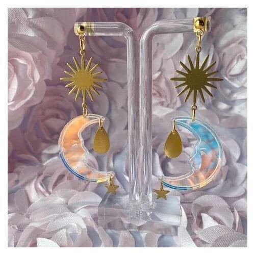 Celestial Moon,Sun and stars Earrings | Boho Jewelry | Moon Sun | Out of This World | Gift Idea