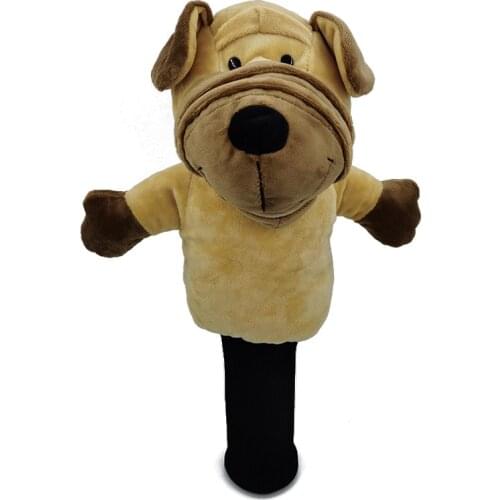 Shar Pei Dog Golf Fairway Woods Headcover Animal Golf Covers Mascot Novelty Cute Gift Golf Accessories
