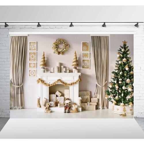MEHOFOTO Vinyl Photography Backdrop Christmas Backgrounds Computer Printed Christmas Tree Photography Backdrops for Photo Studio