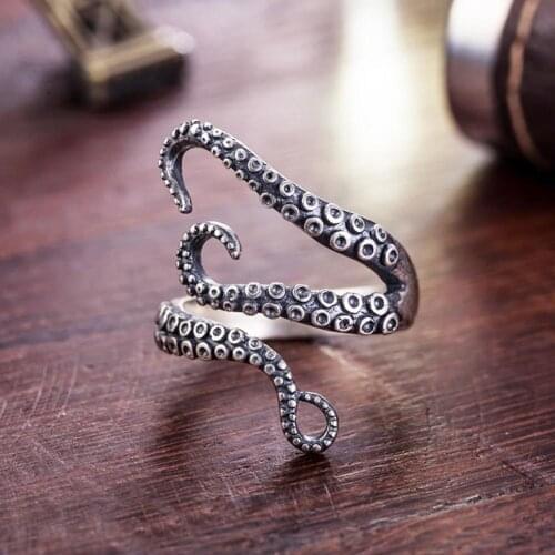 Unisex Animal Flowers Rings For Women Men Vintage Adjustable Opening Rings