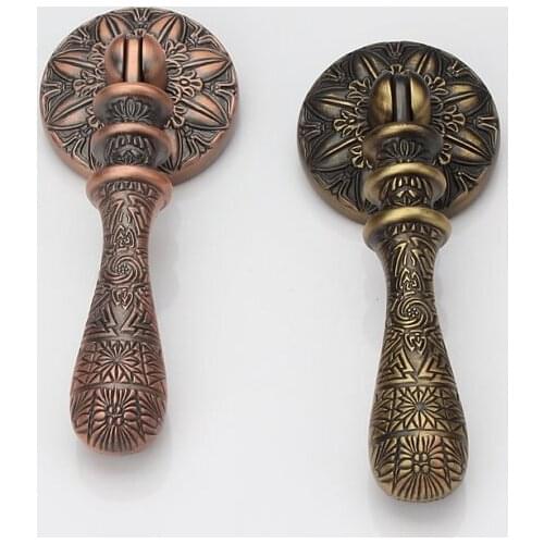 Vintage Style Dresser Knobs Handles Drawer Pulls Drop Furniture Hardware Cabinet Door Handles Cupboard Knobs Handles Antique/Red