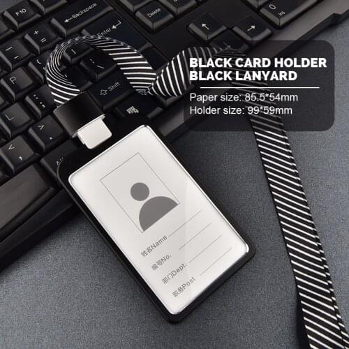 1pc Aluminum Alloy Metal ID Badge Holder Bus Card Case Holder for School Office Supplies