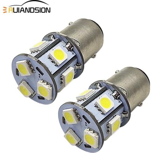 2x BAY15D S25 Led 1157 9smd 5050 Led Car Stop Backup Reverse Bulb Light Rear Front Turn Signal White Red Yellow 6V 12V 24V 6-30V