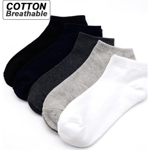 5Pairs/lot Men Socks Cotton Large size39-48 High Quality Casual Breathable Boat Socks Short Men Socks Busines Male Socks Summer