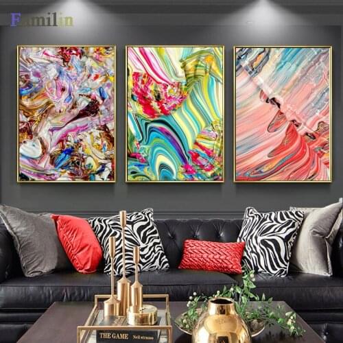 Abstract Blue Foil White Block Canvas Painting Fahsion Poster Print Big Wall Art Picture For Living Room Aisle Modern Home Deco