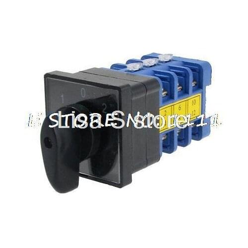 AC 380V ON/OFF/ON Rotary Cam 3 Position 8 Screw Terminals Changeover Switch