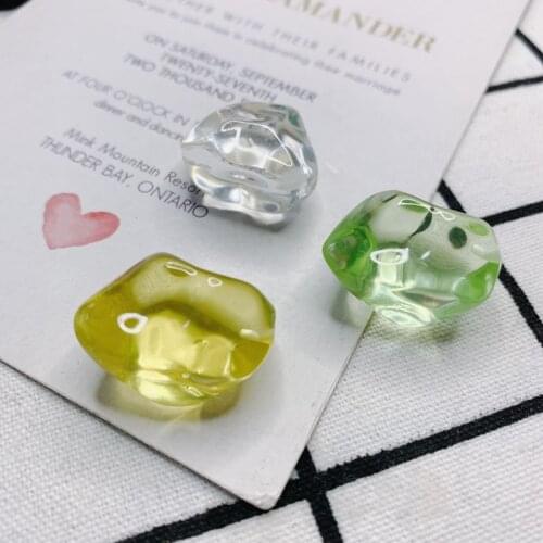 DIY accessories wholesale cool acrylic transparent special shape colored stone earrings material in summer