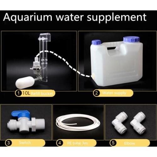 Automatic water level controller for fish tank, float valve, fresh water and sea water dispenser