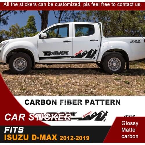 Car Stickers 4x4 Off Road Sport D-max Stone Mountain Stripe Graphic Vinyls Car Decoration Decals Fit For ISUZU D-MAX 2012-2018
