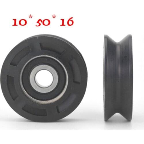 For free 10*50*16mm V groove type nylon bearing, pulley package, plastic wear-resistant suspension wheel, POM POM rolling wheel