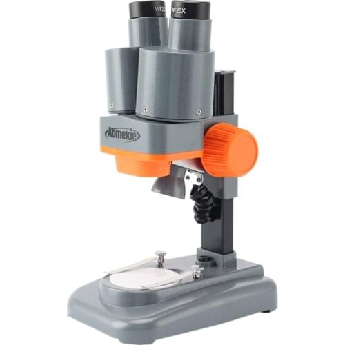 AOMEKIE 40X Binocular Stereo Microscope Top LED PCB Solder Mineral Specimen Watching Kids Science Education Phone Repair Tool