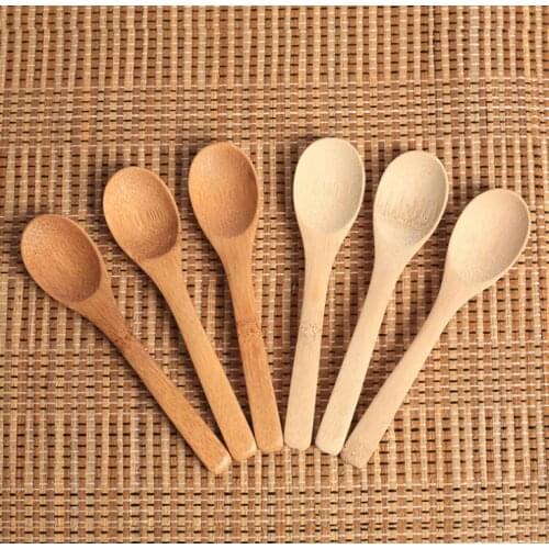 Wooden Jam Spoon Baby Honey Spoon Coffee Spoon New Delicate Kitchen Using Condiment Small 12.8*3cm SN1572