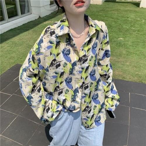 Cheap wholesale 2021 spring summer autumn new fashion casual chiffon women shirt woman female OL long sleeve shirt Ay6503