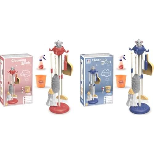 Children Simulation Mop Broom Dustpan Cleaning Tools Set Girls Play House Role Play Interactive Toys Kids Birthday Gift