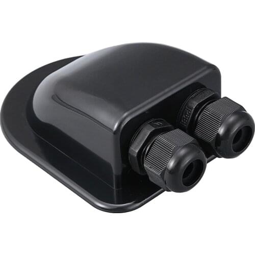 Dual Cable Entry Gland Box 2 Holes 6-12mm Connector Junction Box Solar Panel Roof Gland Box For Motorhome Camper RV Boat