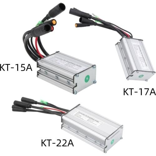 Electric Bicycle KT Controller 36V/48V 9 Tube 15A/17A/22A Controller for 36V/48V 500W/750W Brushless Motor Waterproof Connector