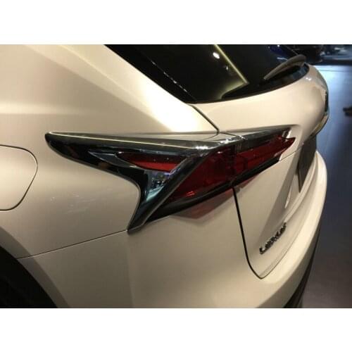 Chromed ABS Plastic 4PCS Tail Rear Light Lamp Eyelid Trim For LEXUS NX200T NX300H 2015-2017