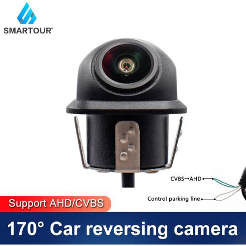 Smartour 170° AHD CCD Vehicle Rear View Camera Car Reverse Black Fisheye Lens HD Night Vision Auto Universal Parking Assistance