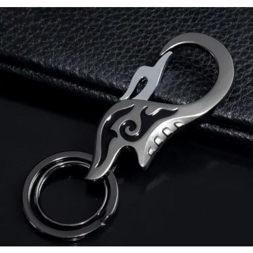 Classic Fashion Business Mens Keychain Personality Creative Drip Flame Key Ring Pendant Jewelry Gift For Boyfriend