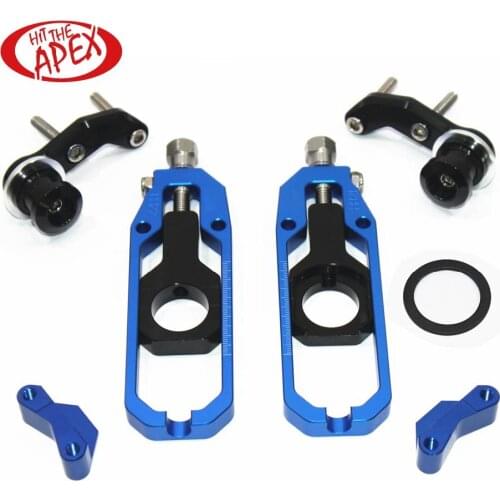 Kit for Kawasaki ninja ZX10R ZX-10R 2011 2012 2013 2014 2015 CNC Motorcycle Chain Tensioner Adjuster with paddock bobbins