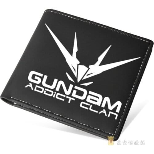 Gundam Cosplay PU Leather Money Bag Short Wallet Card Holder Coin Purse Gift