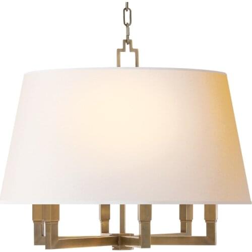 Lighting American full copper modern dining chandelier bedroom study chandelier