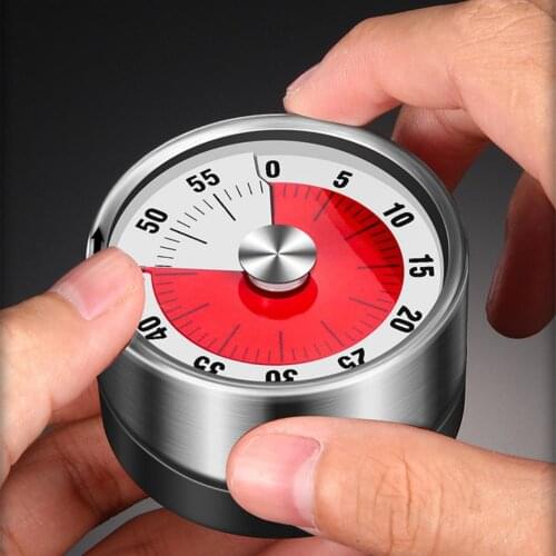 Mechanical Clock Eco-friendly Rust-proof Stainless Steel Manual Time Reminder Alarm Clock for Home Kitchen Time Reminder