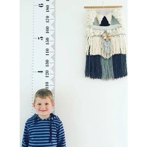 Baby Growth Chart Handing Ruler Wall Decor For Kids, Canvas Removable Height Growth Chart