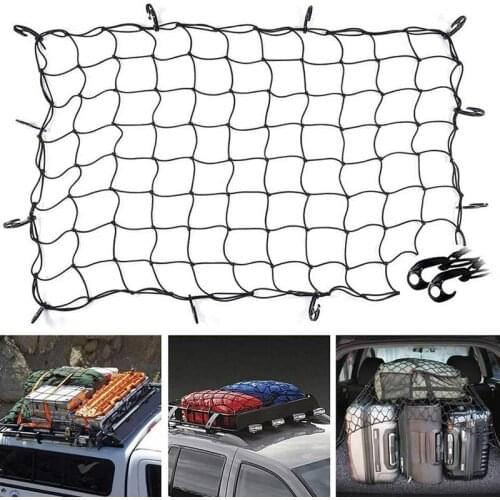 NEW-47 Inch X 36 Inch Cargo Net Bungee Nets Stretches To 80 Inch X 60 Inch Mesh Holds More Than 200 Lbs Loads,16 Adjustable Hook