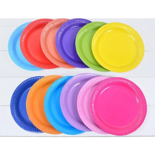 20pcs/lot 6inch 15.5cm Solid Color Disposable Plates