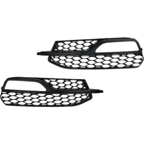 Car Front Bumper Fog Light Lamp Grille Cover Honeycomb Mesh Style for- S3 A3 S-Lines 14-16 8V3807682L 8V3807682G