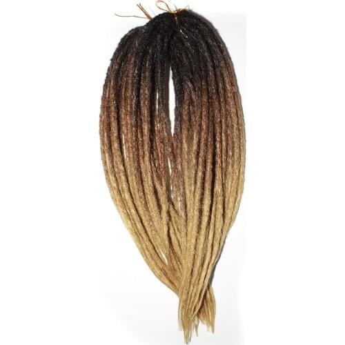 Qp Hair hand made Dreadlocks Crochet synthetic Hair Extensions Ombre Crochet Braids Twist Crochet Hair 41"10 Strands