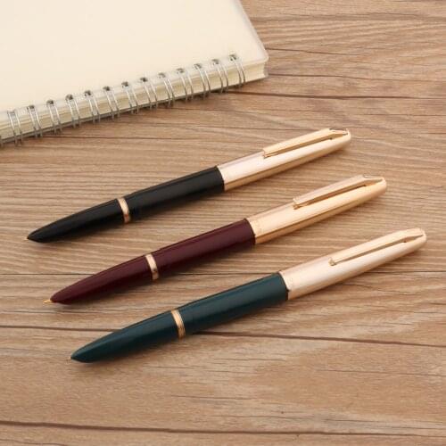 High Quality WingSUNG 730 Fountain Pen Red Golden Retro old style Favorites School Student Office Stationery