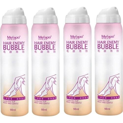 4x 98ml Bubble Painless Hair Removal Spray Foam Creams Mousse No Damage