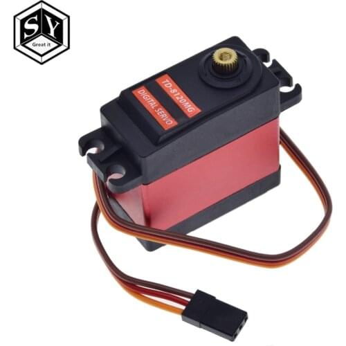 GREAT IT TD-8120MG Waterproof Metal Gear Digital Servo with 20kg High Torque 180Angle for RC Remote Control Car Model Vehicle
