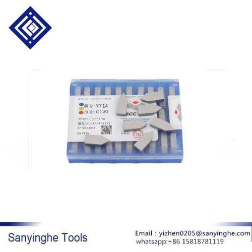 YT14 C120 sanyinghe 30pcs/box cemented carbide carbide-tipped turning tool threading tool tungsten carbide tips